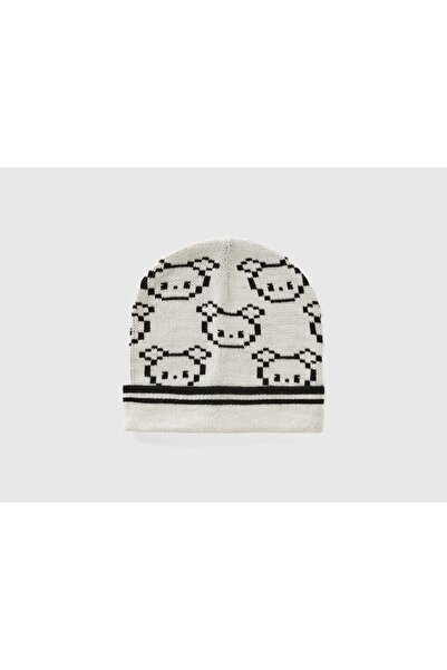 United Colors of Benetton Knitted Animal Print Hat