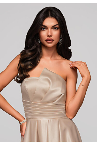 OMBRE Βραδινό φόρεμα LA-OM-DLR175 - χρυσό