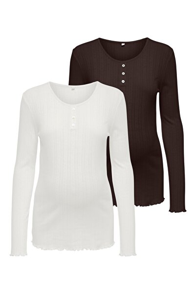 ONLY MATERNITY Top OLMVISTA 2er-pack Top