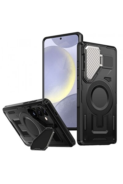 Stef's Cat Husa MagSafe pentru Samsung Galaxy S24+ S926, CamVault, Neagra