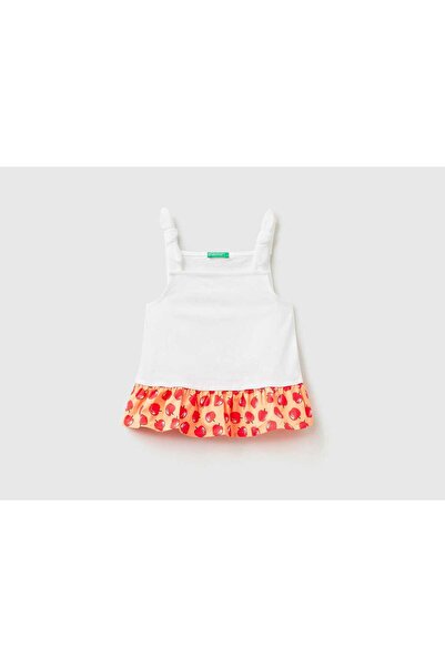 United Colors of Benetton Girls Fruit Print Ruffle Top