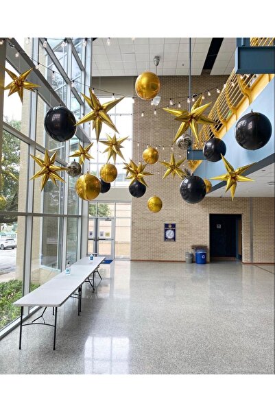 Partini Renklendir Kutup Yıldızı Gold Renk Balon 22 inç 58 Cm 1 Adet