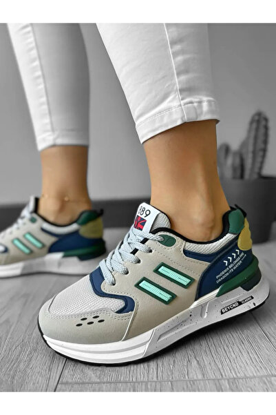 Casual Women's casual sneakers, made of eco-leather, K01, Grey