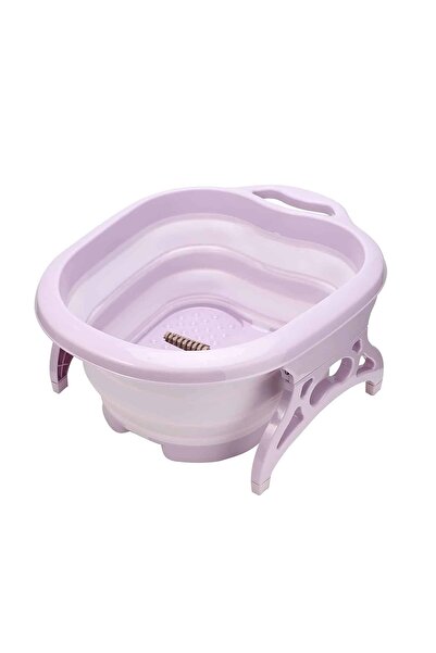 RenKris Cadita pentru picioare cu masaj, pliabila, mov