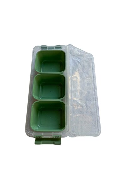 HOBBY LİFE Large Lockable 3-Compartment Deep Organizing Storage Box - 1.8 L