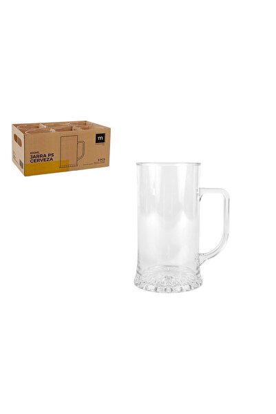 La Mediterranea Beer Mug 600 ml – Made of PS plastic, ideal for parties and barbecues