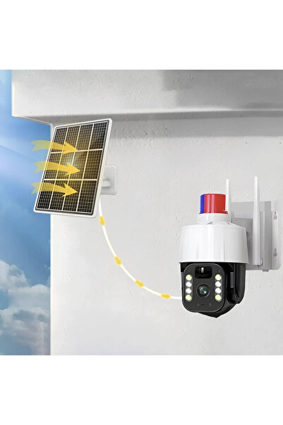 yollayenilensin V380 PRO Güneş Panelli 4G WiFi Dış Mekan Kamerası – 5MP HD, S...