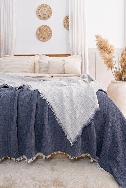 Dokubba - Tek Kişilik Müslin Pike - Müslin Yatak Örtüsü - ( 180x230 cm )