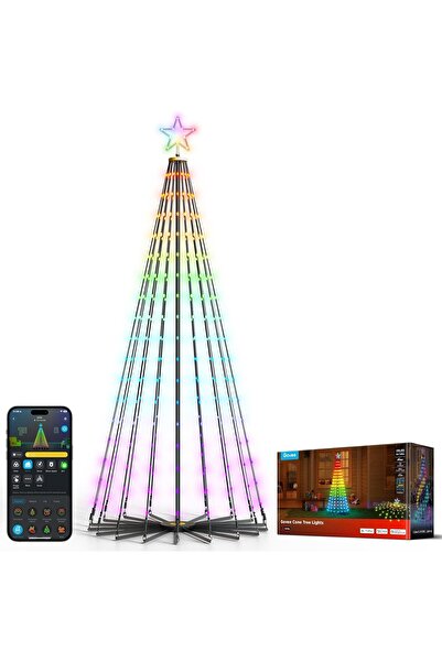 Govee Christmas Cone Tree Lights, 6ft, 316 LEDs RGBIC, Smart App Control, IP67 Waterproof
