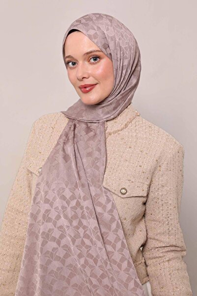 Levidor Sütlü Kahve Kristal Desen Jakar Capri Şal