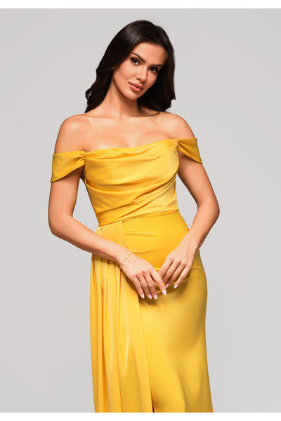 OMBRE Evening dress LA-OM-DLR188 - yellow