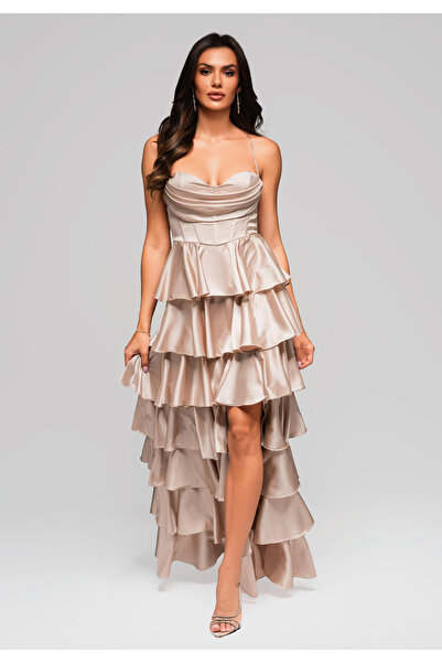 OMBRE Βραδινό φόρεμα LA-OM-DLR202 χρυσό