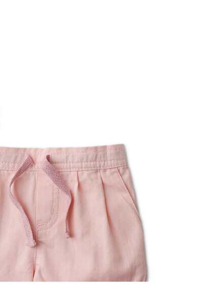Gingersnaps Boys Solid Pink Drawstring Shorts