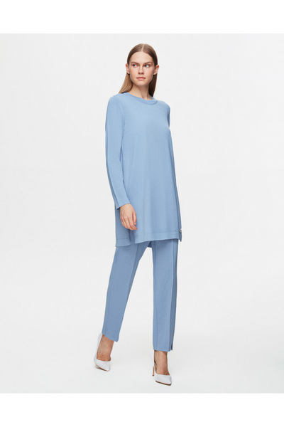 MISS DALIDA Dar Paça Triko Mavi Pantolon