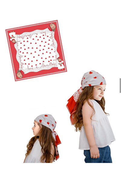 Mimiko %100 Pamuk Vual Kumaş Desenli Çocuk Bandana Fular 80x85