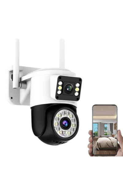 yollayenilensin 4K 8MP Çift Kameralı Kablosuz IP Kamera – Gece Görüşlü, IP66 ...