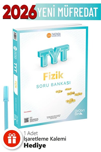 Üç Dört Beş Yayıncılık Üçdörtbeş Yayınları TYT Fizik Soru Bankası