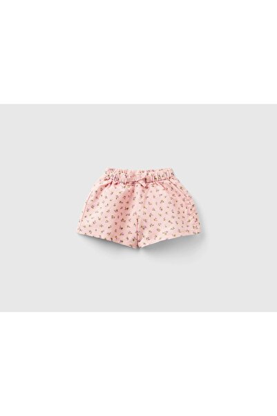 United Colors of Benetton شورت مطبوع برباط الخصر