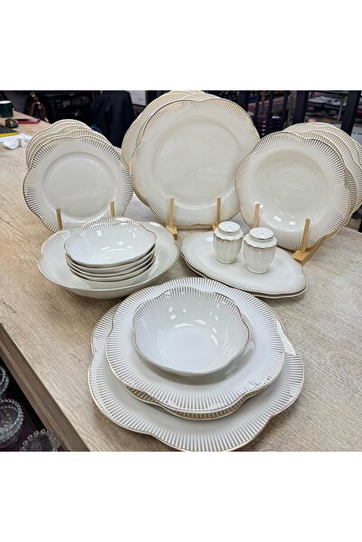 DGCHOME 29 Parça Lıllıan Porselen Yemek Takımı