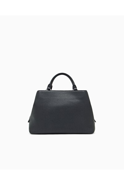 Armani Exchange Women's Black Shoulder Bag with Extra Zipper and Snap Pocket Compartment and Detachable Shoulder Strap Xw001545 a