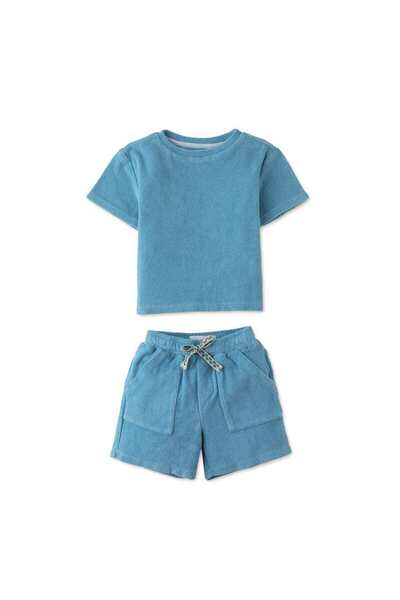 Gingersnaps Boys Solid Side-Pocket Drawstring Shorts