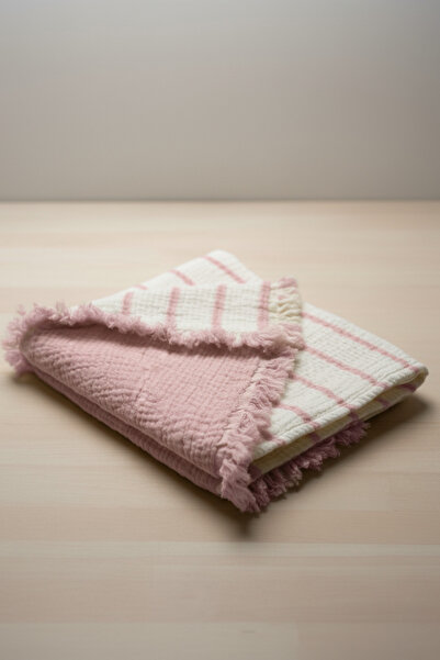 VERONİCA LİNE بطانية أطفال مبطنة من الموسلين 7 طبقات مقاس 100x120 سرير عربة أ...