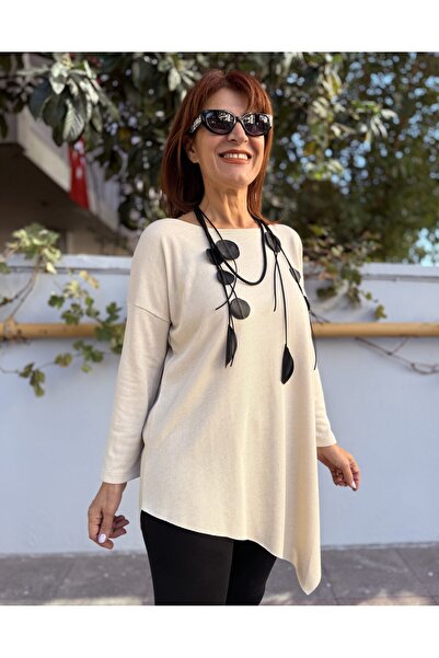 DenizEge Round Neck Knitwear Ecru