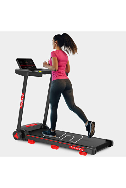 Sparnod Fitness STH-1150 Treadmill 2.5HP, 1–14 km/h, Manual Incline, LED, Bluetooth Speakers