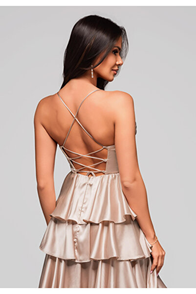 OMBRE Βραδινό φόρεμα LA-OM-DLR202 χρυσό