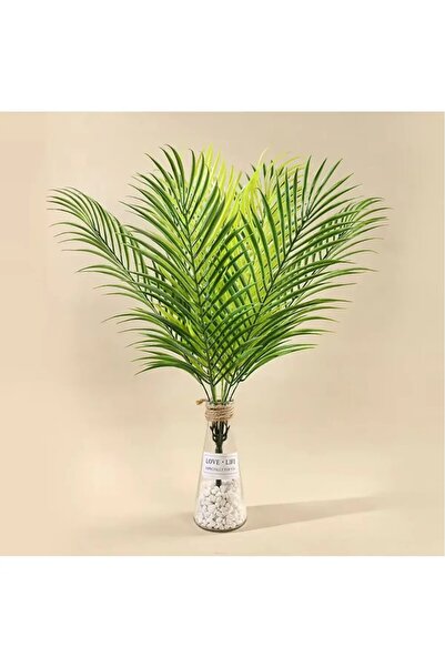DEFNE DECOR Yapay Çiçek Palmiye Areka Yaprağı Demet 9 Dallı