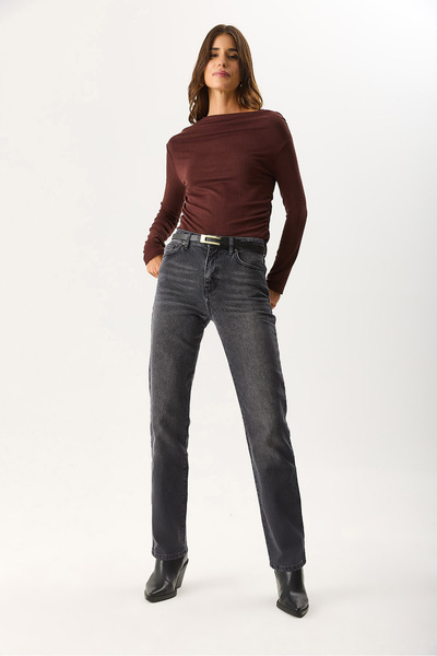 VENA Women's Marrakesh Black Straight Fit Jean Pants - Black