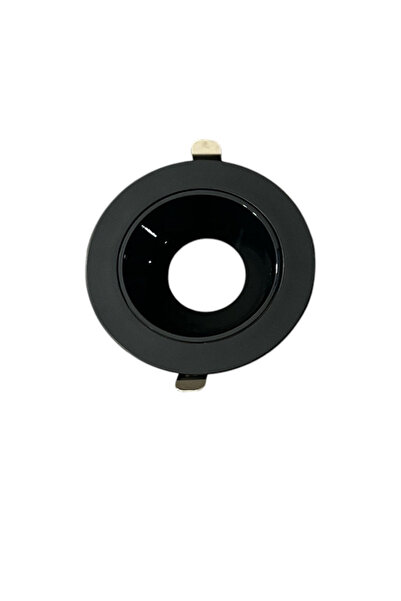 TM Round aluminum anti-glare frame - black, 12cm diameter, for controlling light and preventing its scattering