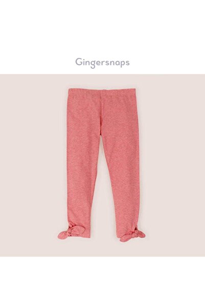 Gingersnaps Girls Solid Bow-Detail Leggings