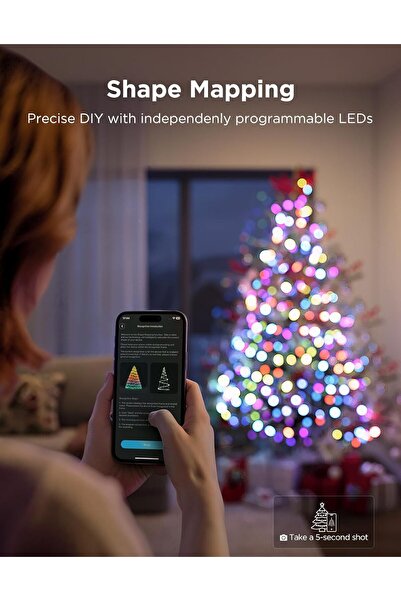 Govee Christmas Sparkle String Lights 66ft, RGBWIC, 250 Bullet-Head LEDs, App-Controlled