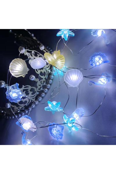 Choice 2m 20led style D 2m 20LED Seashell Starfish String Lights Ocean Theme ...