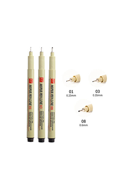 Choice مجموعة من 3 قطع من أقلام تحديد المانجا، قلم إبرة، قلم خطاف يدوي، أقلام...