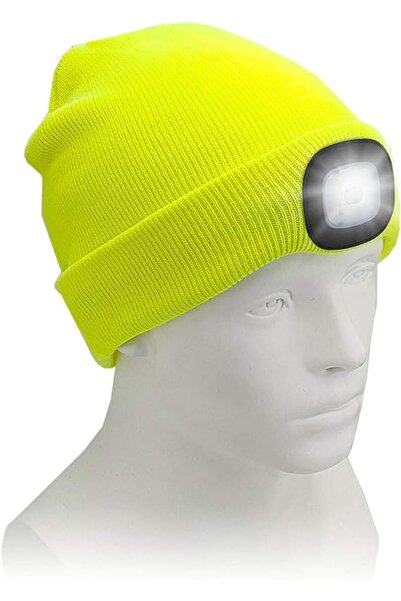 zola Unisex led cap, USB rechargeable, 3-way illumination, universal size, neon green
