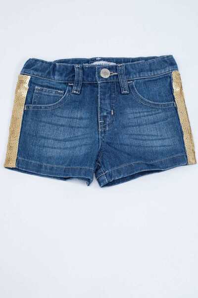 Gingersnaps شورت جينز بجيوب جانبية ونقشة حراشف السمك للبنات