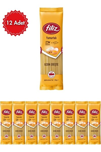 FİLİZ Yumurtalı Uzun Erişte Makarna x 12 Adet | Geleneksel Tat & Pratik Pişir...