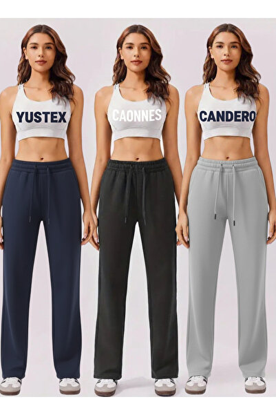 yx yustex sport Γυναικεία χειμερινή φόρμα 3 τεμαχίων σε μαύρο + γκρι + μπλε ν...