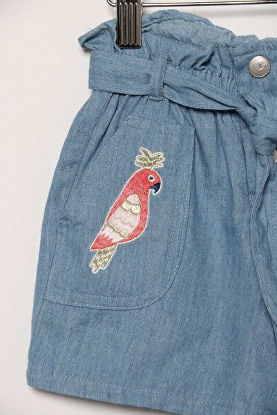 Gingersnaps Girls Embroidered Solid Shorts