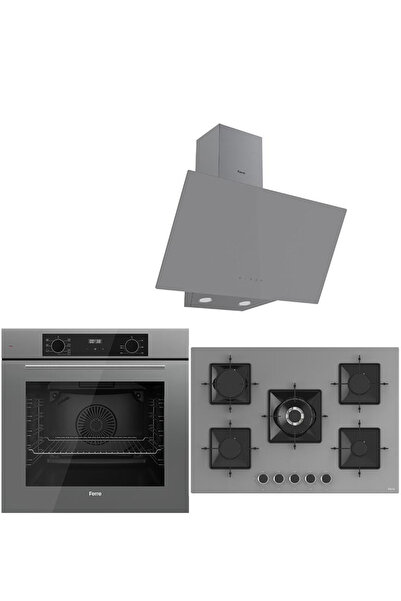 Ferre ICON PLUS 75 SERİSİ 3LÜ CAM ANKASTRE SET (QBL63CPR-SS038-D079)