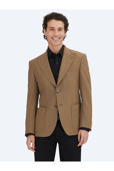 Kip Mink Patterned Modern Fit Jacket