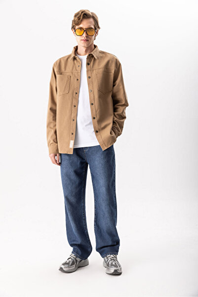 VENA Чоловіча сорочка Jason Oversize, кольорова, 100% бавовна - Camel