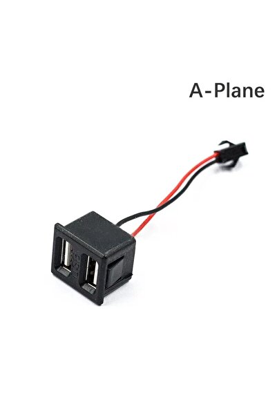 Choice1 dual usb flat 1/2Pcs Black Double Layer Usb Female Base Type-C Socket...