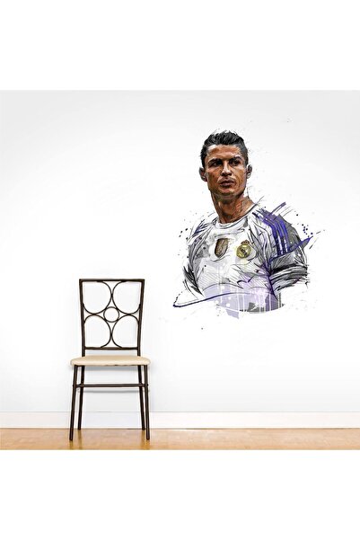 ALAYRA International ملصق حائط من الفينيل من ALAYRA Ronaldo - ديكور حائط لكرة...