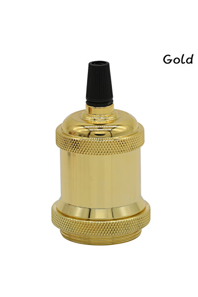 Choice مصابيح قلادة بمقبس ذهبي E27 مصباح إديسون عتيق بمقبس وقاعدة لولبية من الألومنيوم الصناعي