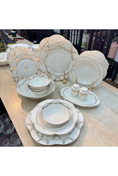 DGCHOME 29 Parça Clara Porselen Yemek Takımı