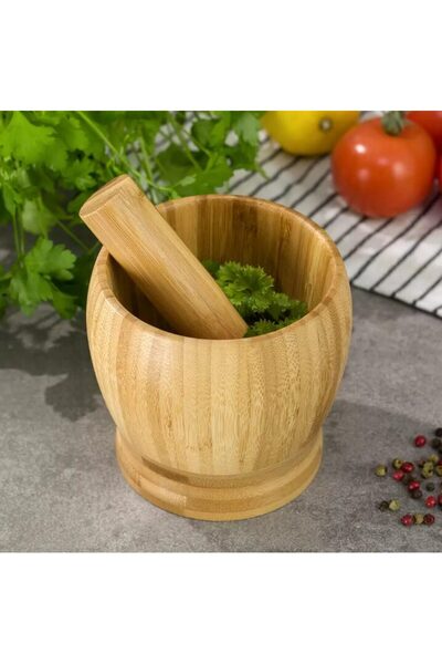 Kinghoff Mojar cu pistil din bambus, 11.5x11.7cm maro,