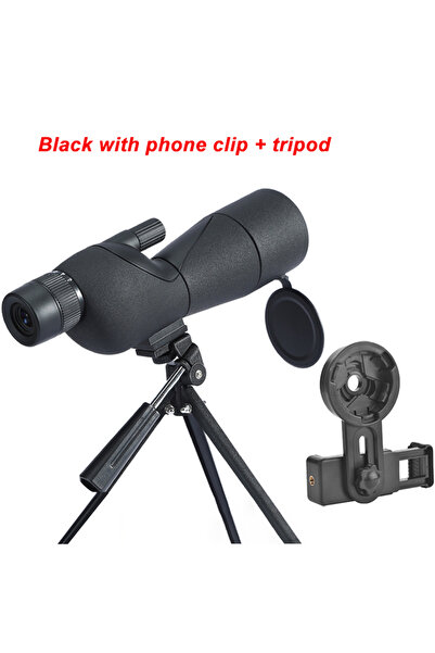 Choice منظار أحادي العين قوي بمنشور Bak4، عدسة ED 25-75x60 تكبير أسود، تلسكوب أحادي العين قوي بمنشور Bak4 للكاميرا الخارجية